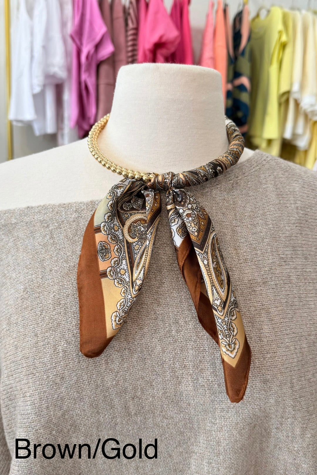 Scarf Wrapped Collar Necklace