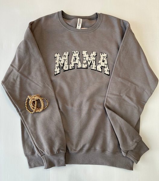 Mama Varsity Bow Sweatshirt