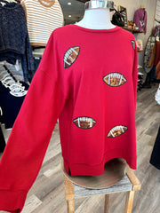 Football Sequin Sweatshirt