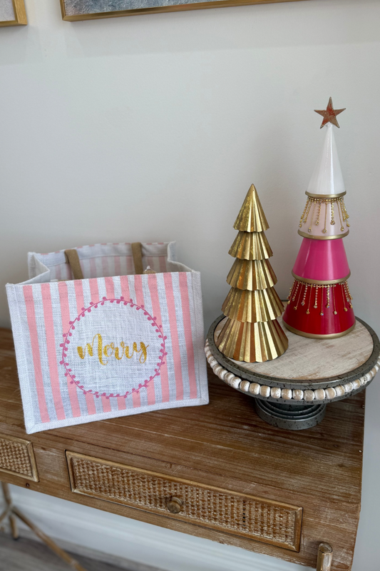 Merry Striped Medium Tote