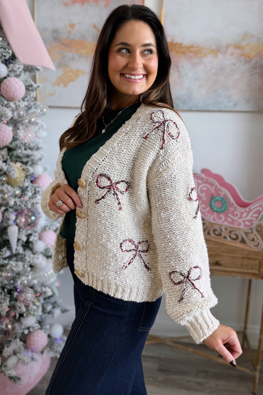 Sweet Bows & Buttons Cardigan