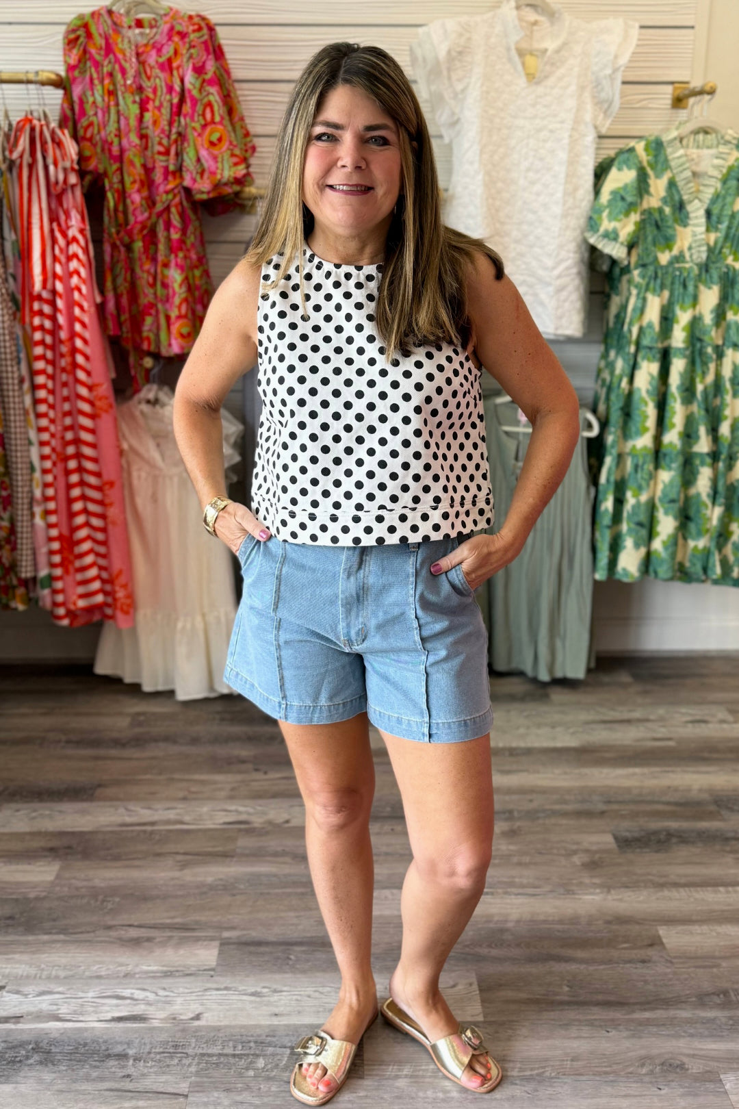 Centerline Denim Shorts