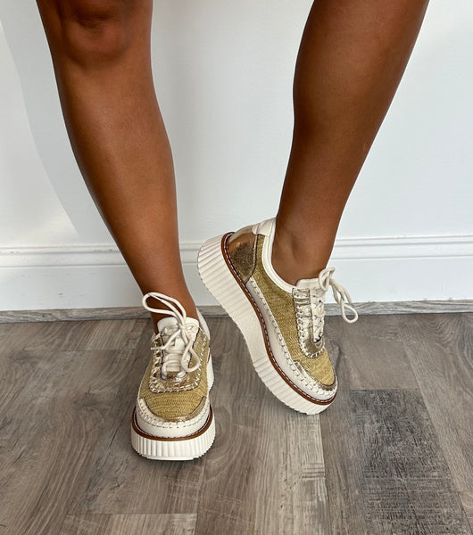 Gold Glam Platform Sneaker