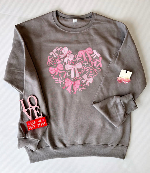 Bows On My Heart Sweatshirt