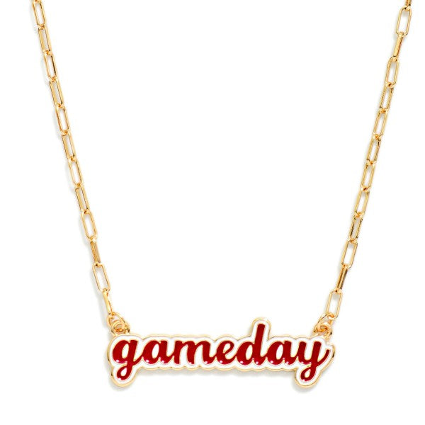 Saturday Script Necklace