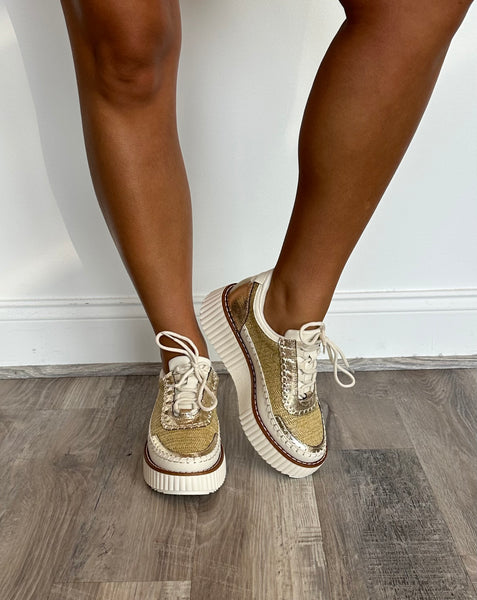 Gold Glam Platform Sneaker