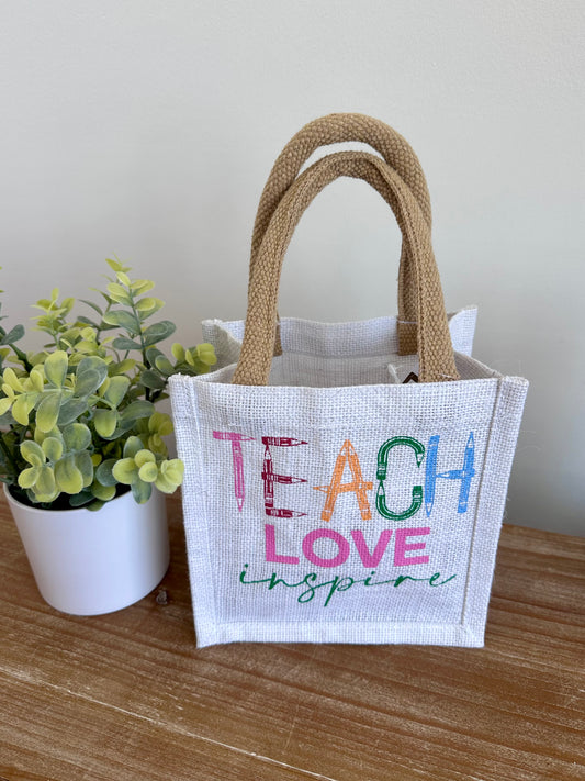 Teach Love Inspire Petite Gift Tote Bag