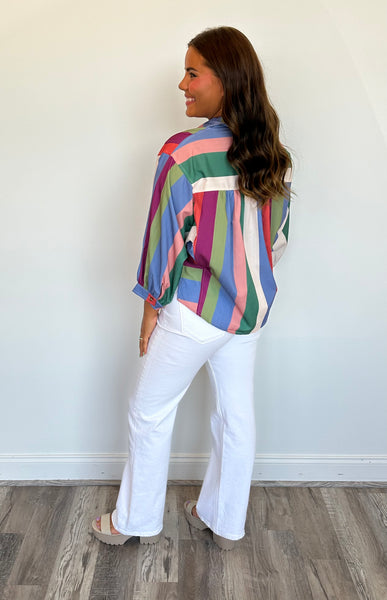 Carnival Striped Top ** FINAL SALE **