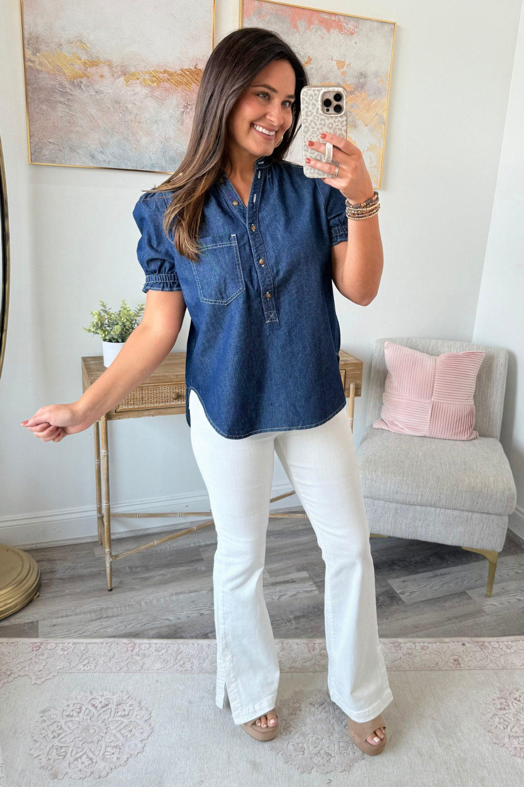 Stitchline Denim Top