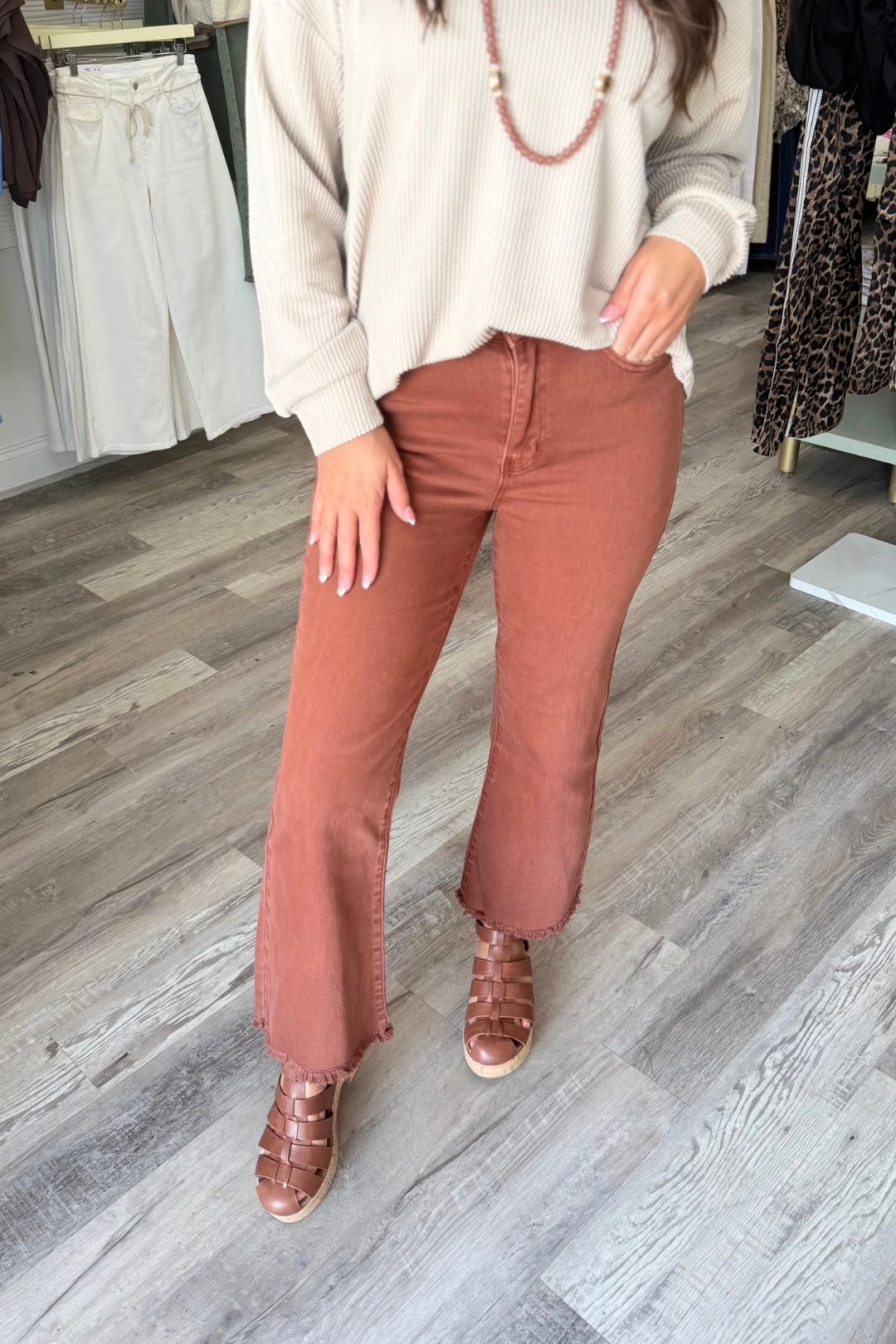 Washed Frayed Pant