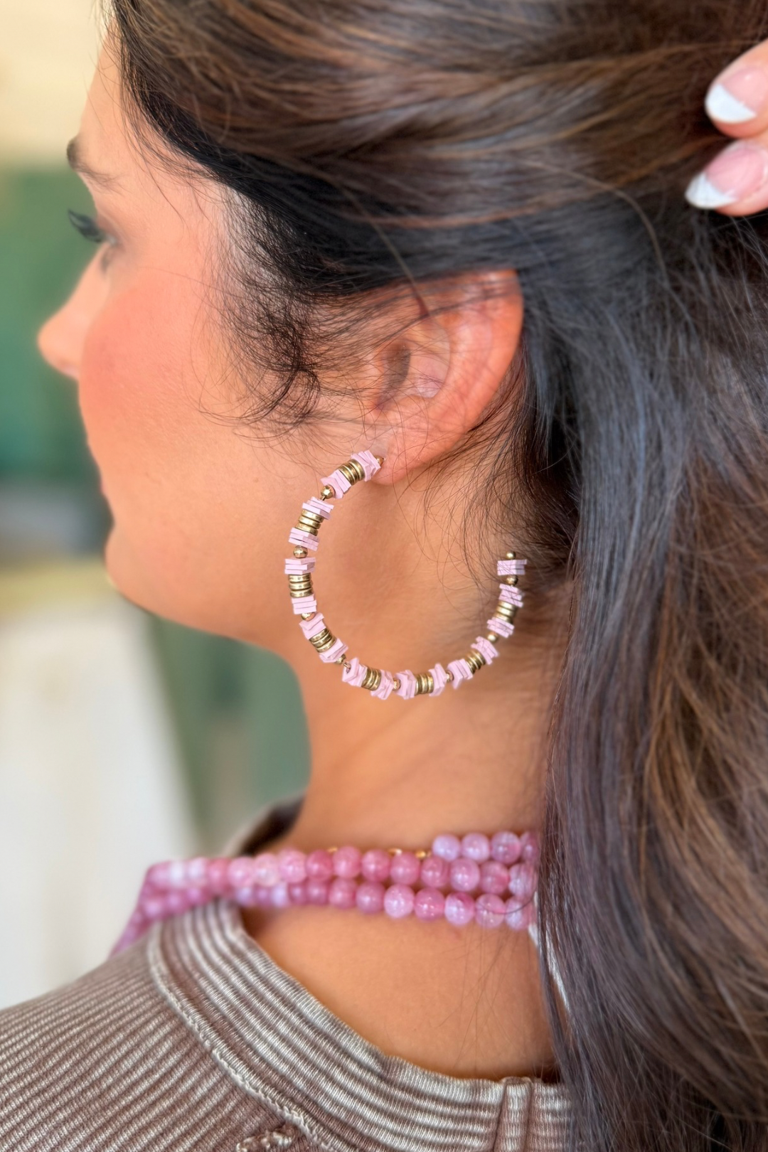 Pink Kiss Hoops