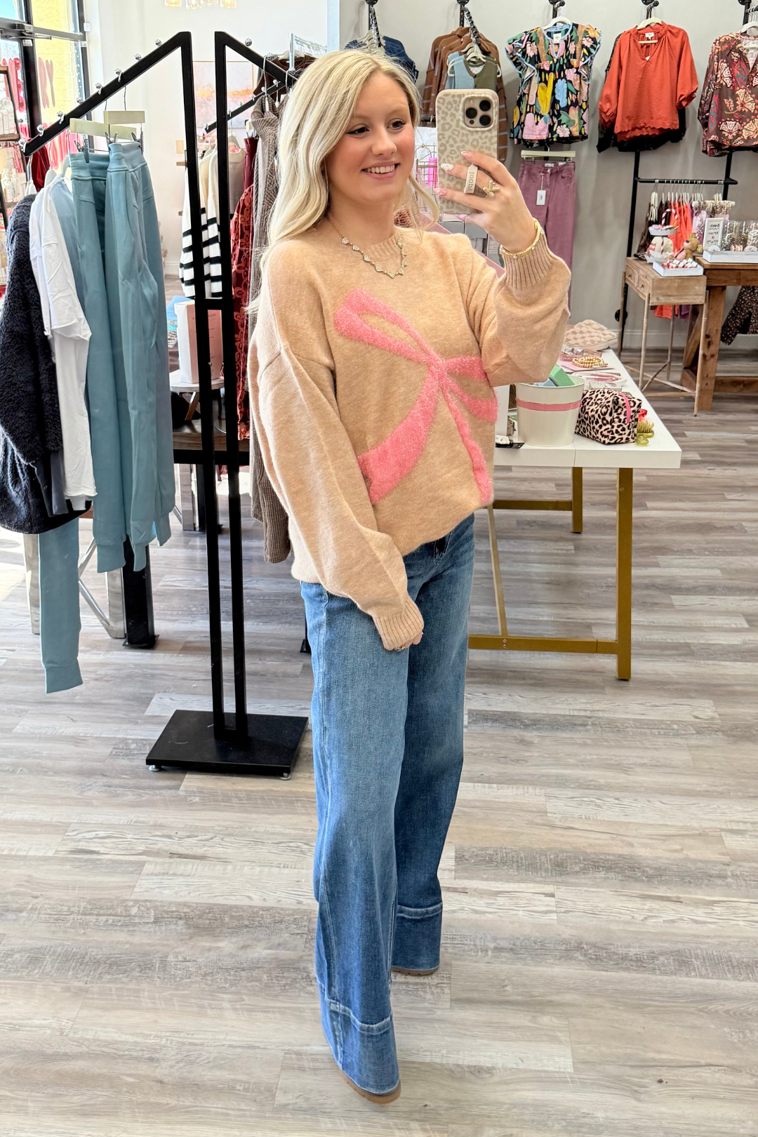 Shimmering Bow Sweater *Final Sale*