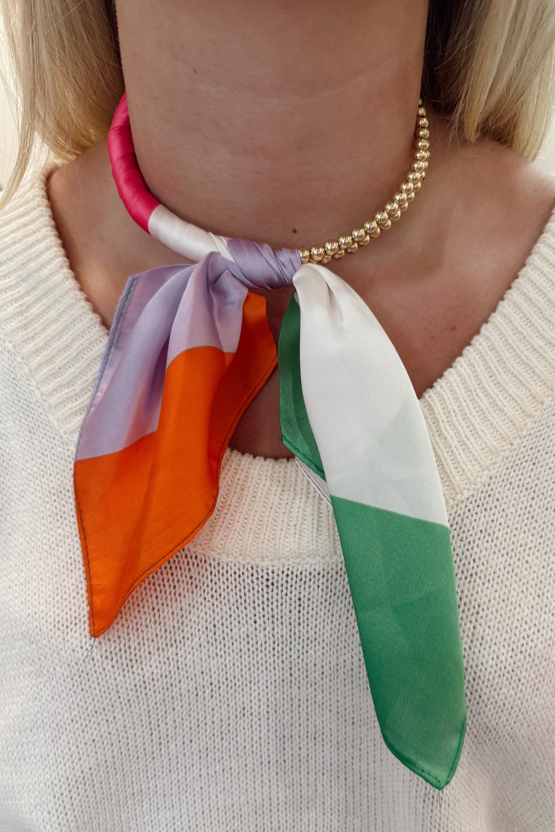 Scarf Wrapped Collar Necklace