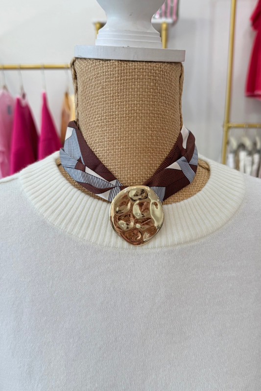Golden Halo Scarf Necklace