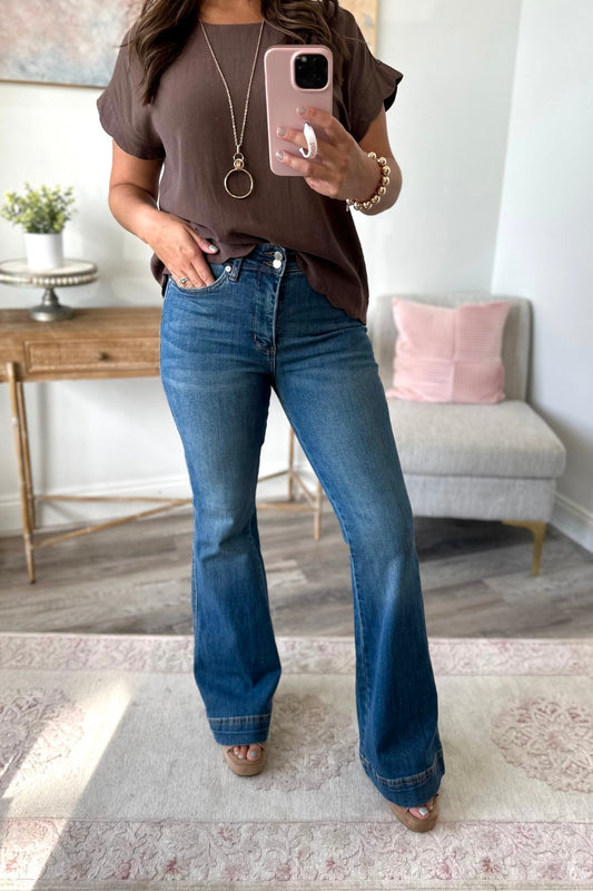 Judy Blue Double Take Tummy Control Flare Jeans