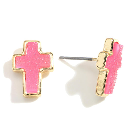 Cross My Heart Studs