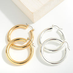 Chunky Brass Hoops