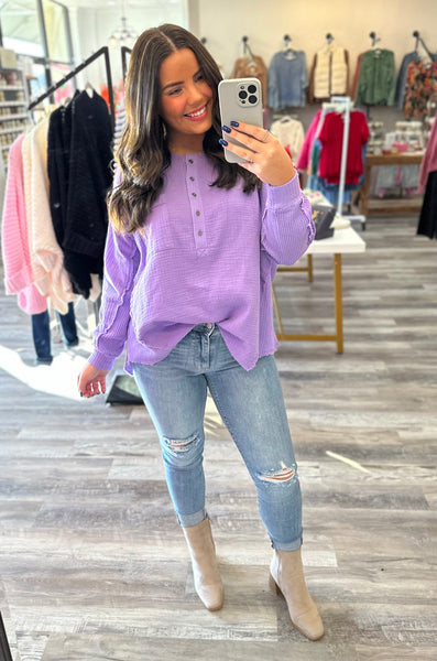 Mixed Up Lavender Top