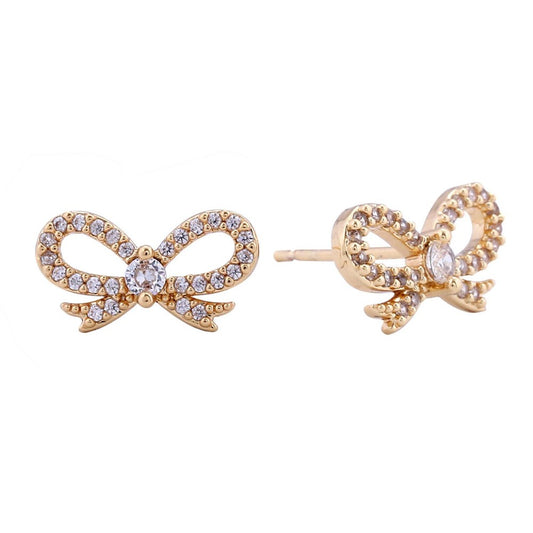Dainty Glam Bow Studs