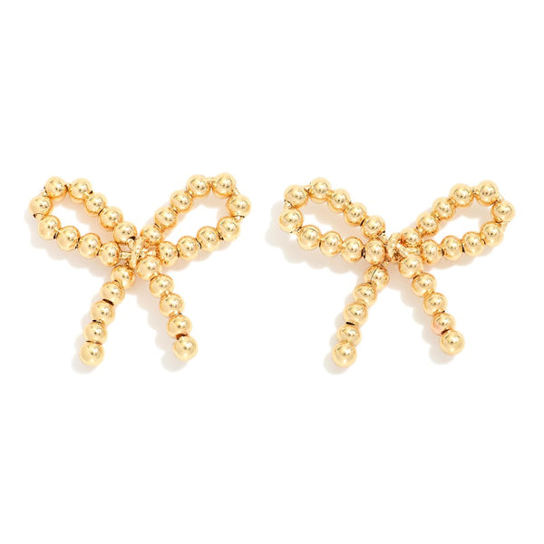 Beaded Bow Earrings