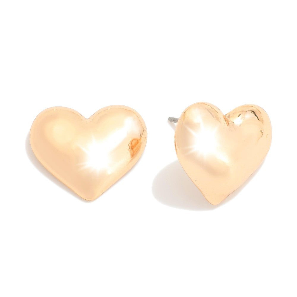 Golden Heart Studs **Final Sale**