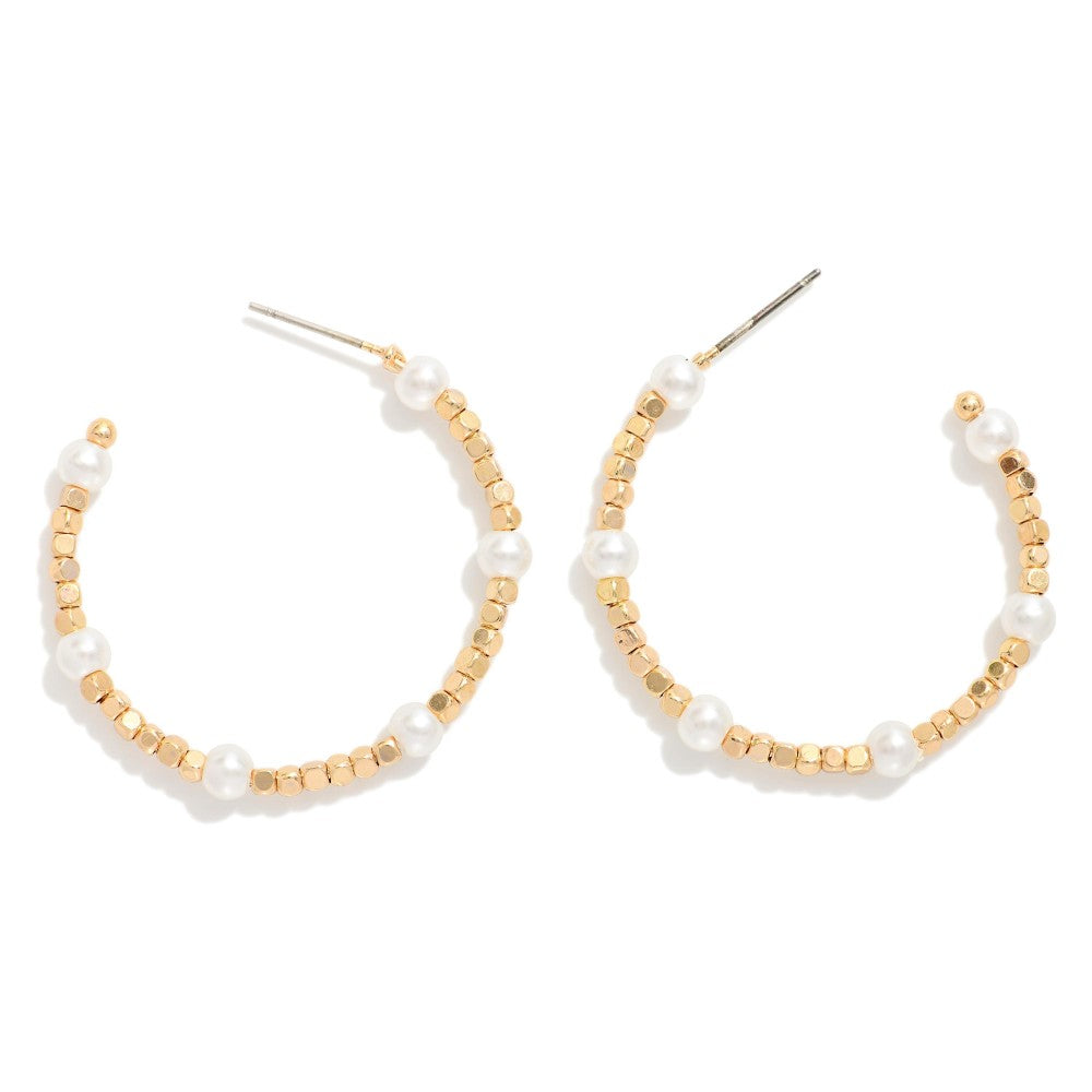 Pearl Halo Hoops
