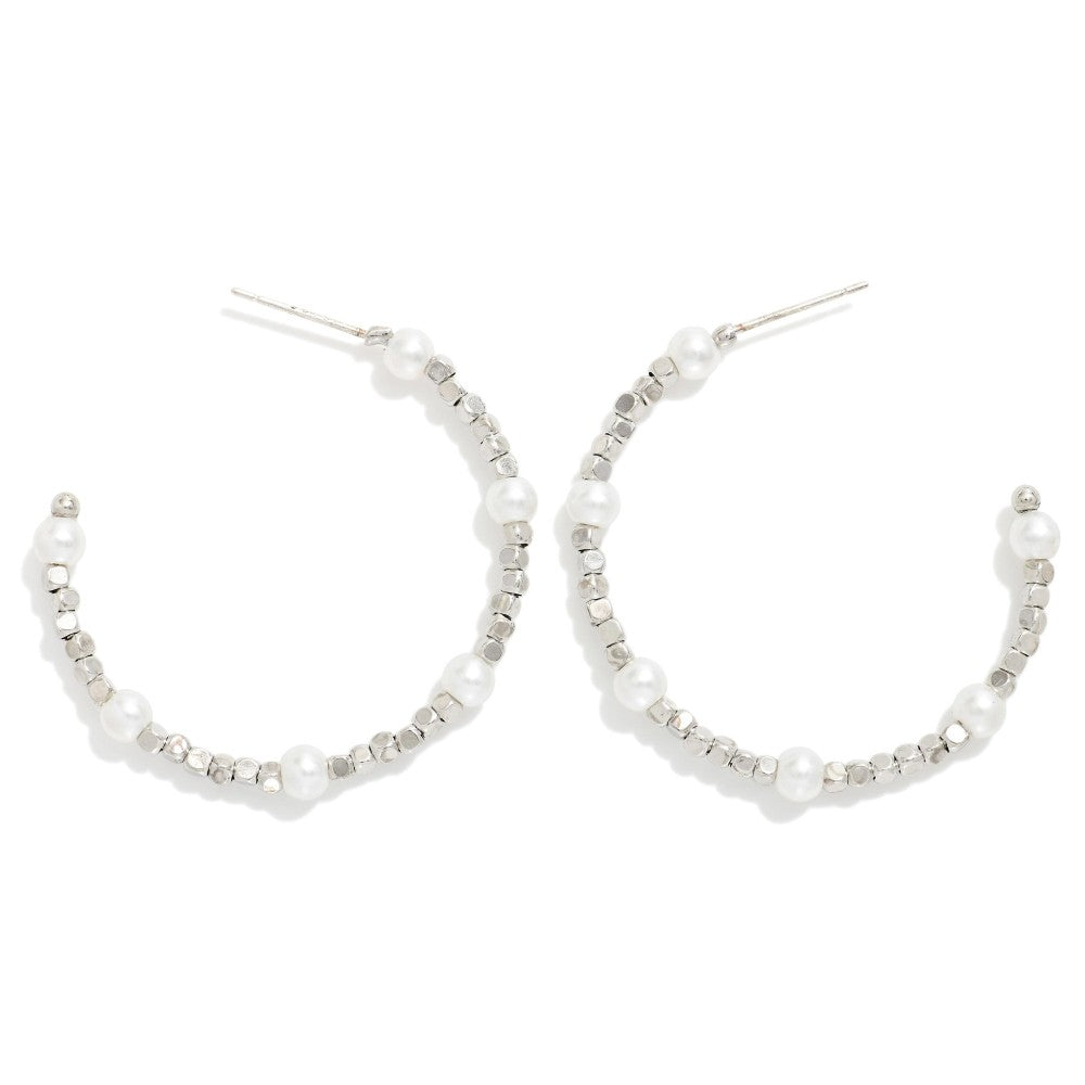 Pearl Halo Hoops