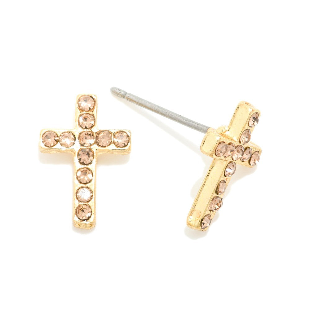 Radiant Cross Stud Earrings