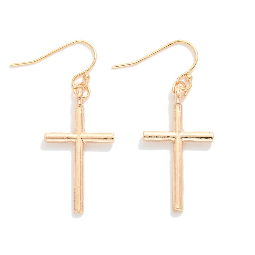 Classic Cross Drop Earrings