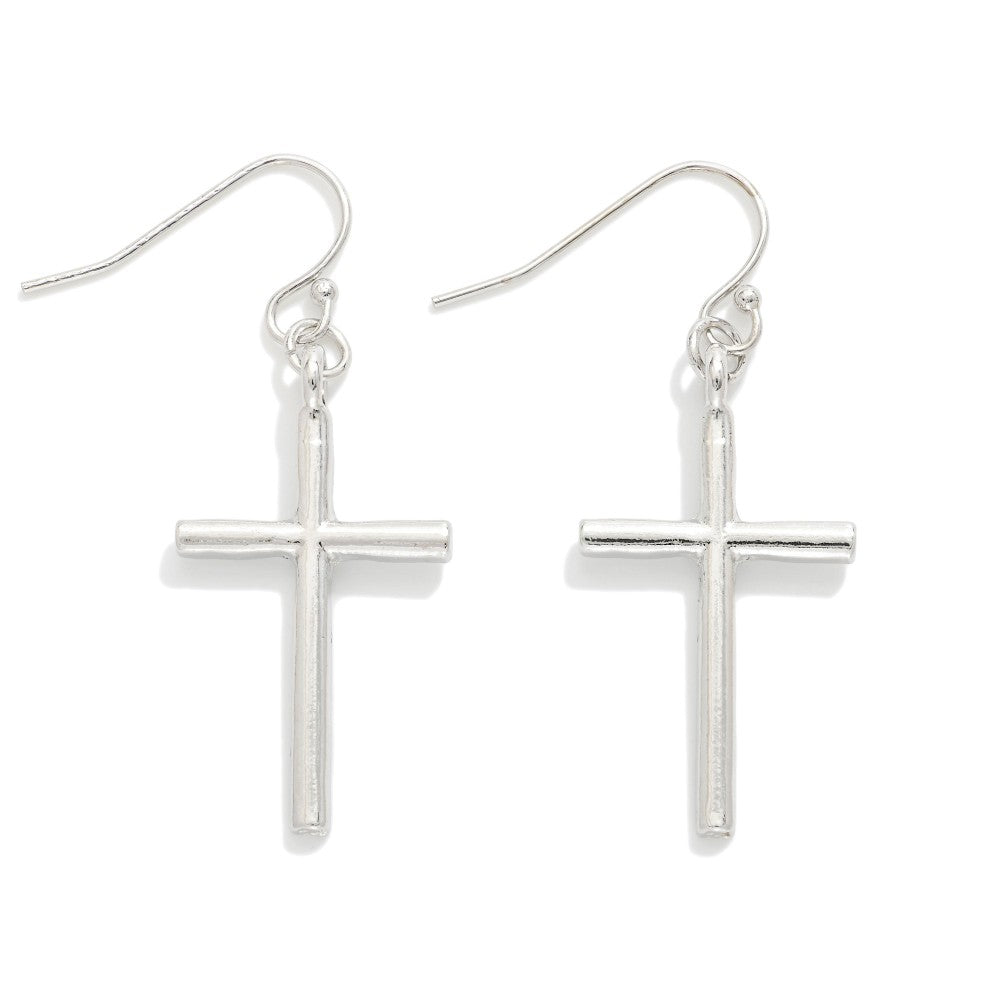Classic Cross Drop Earrings