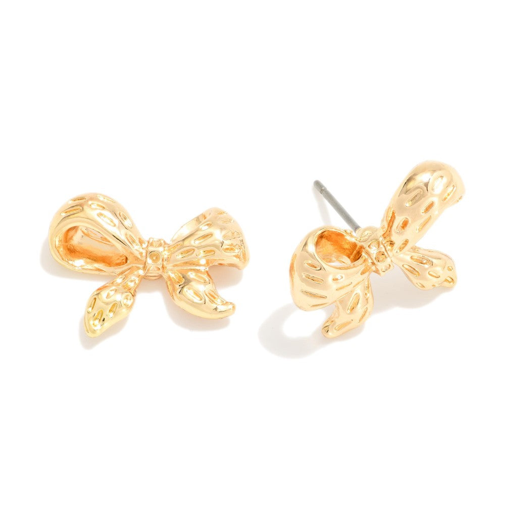 Graceful Bow Stud Earrings