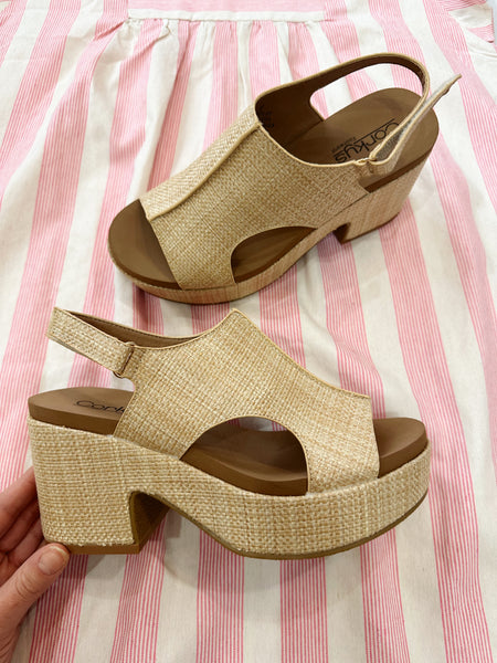 Miss Carley Raffia Wedge