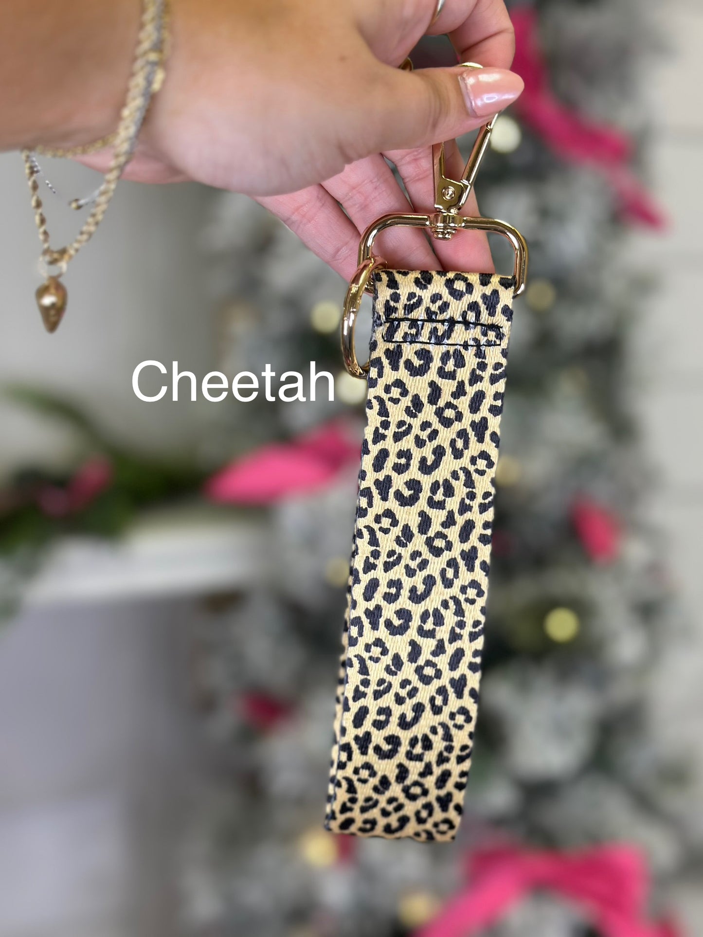 Animal Print Wristlet Keychain