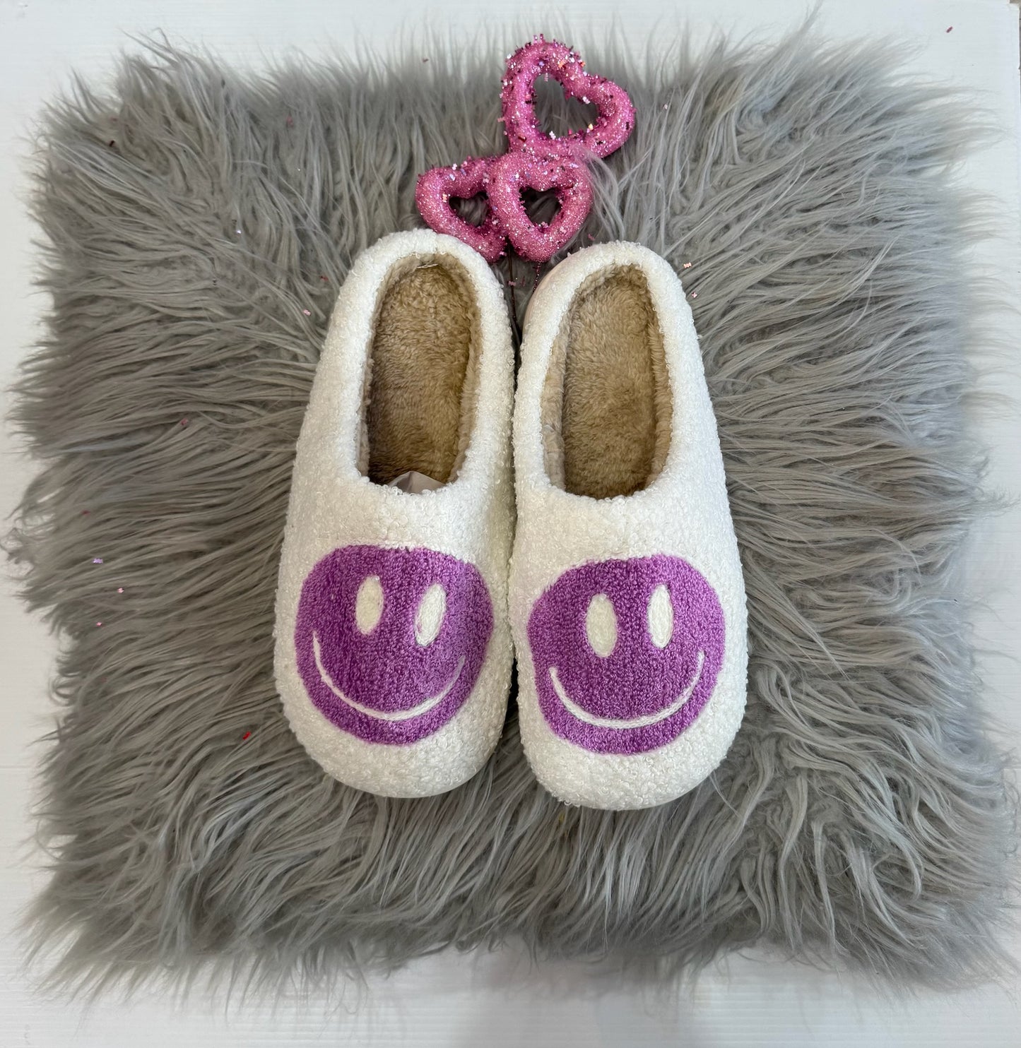 Cozy Smiley Slippers  **Final Sale**
