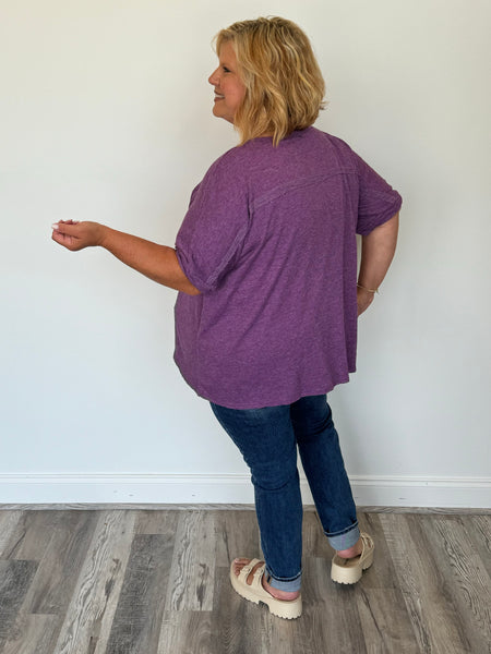 Grape Textured Top