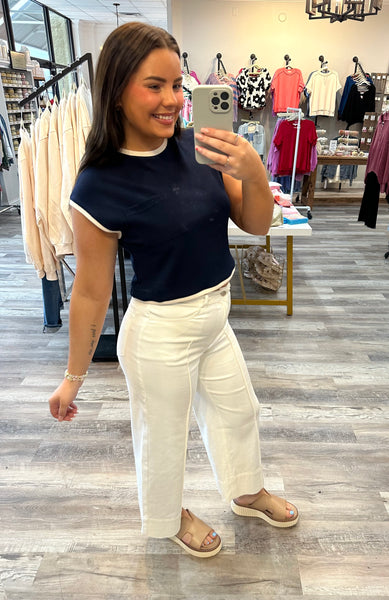 Back At It Navy Top **Final Sale**