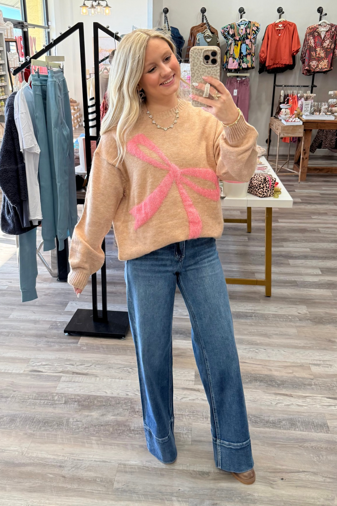 Shimmering Bow Sweater *Final Sale*