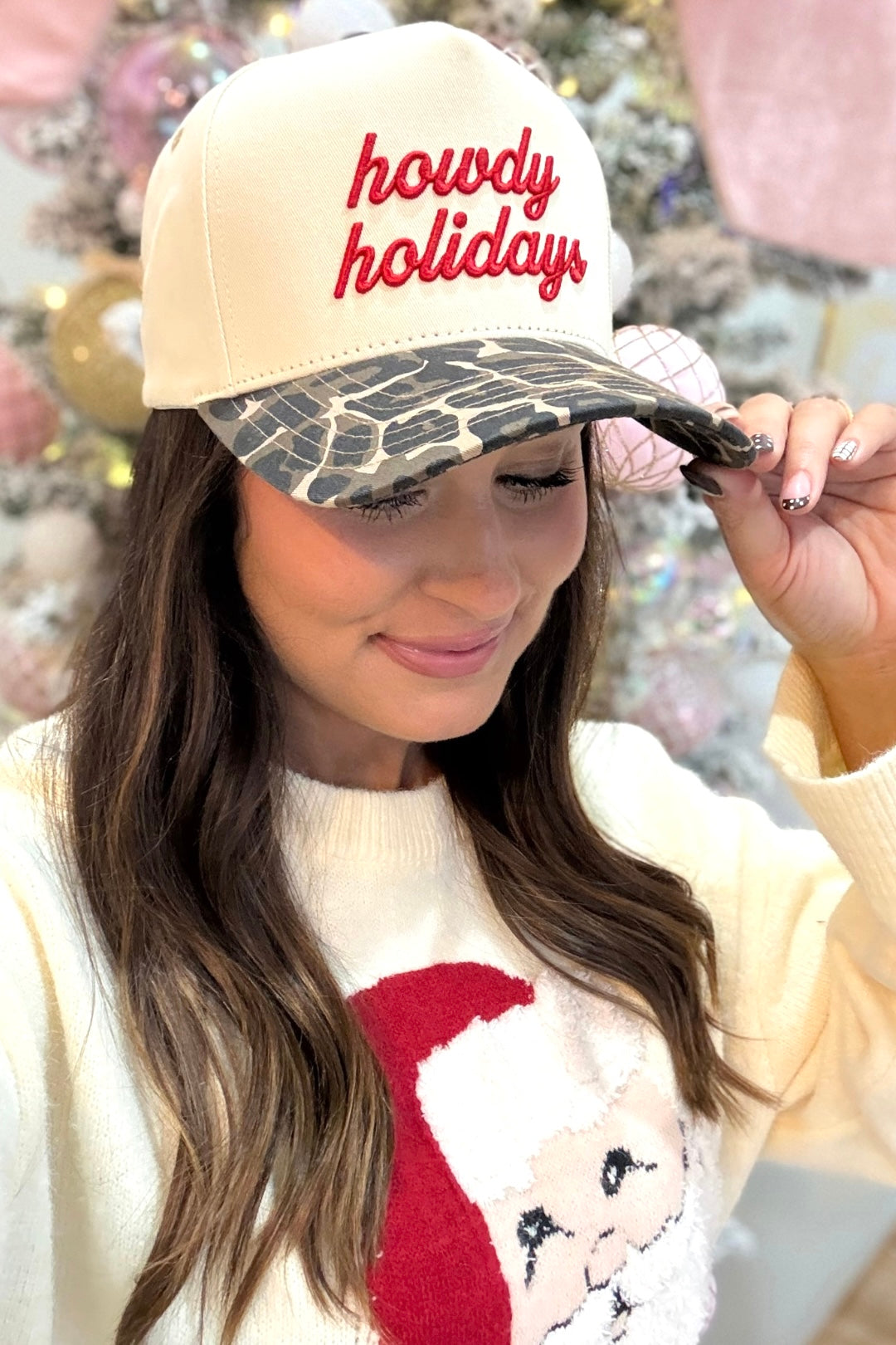 Howdy Holidays Leopard Hat