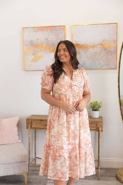 Sweet & Sassy Paisley Midi Dress