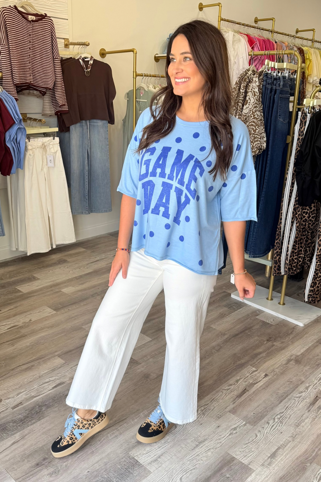 Game Day Polka Dot Top