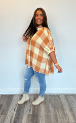 Fall Feels Checkered Top **Final Sale**