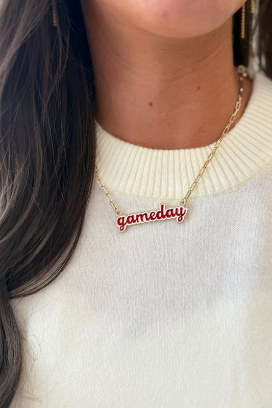 Saturday Script Necklace