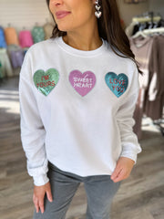 Sparkle Conversation Heart Sweatshirt