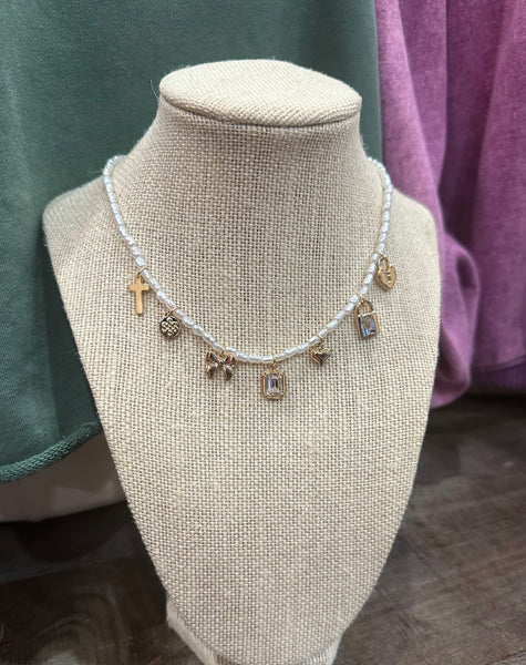 Pearl Charm Necklace