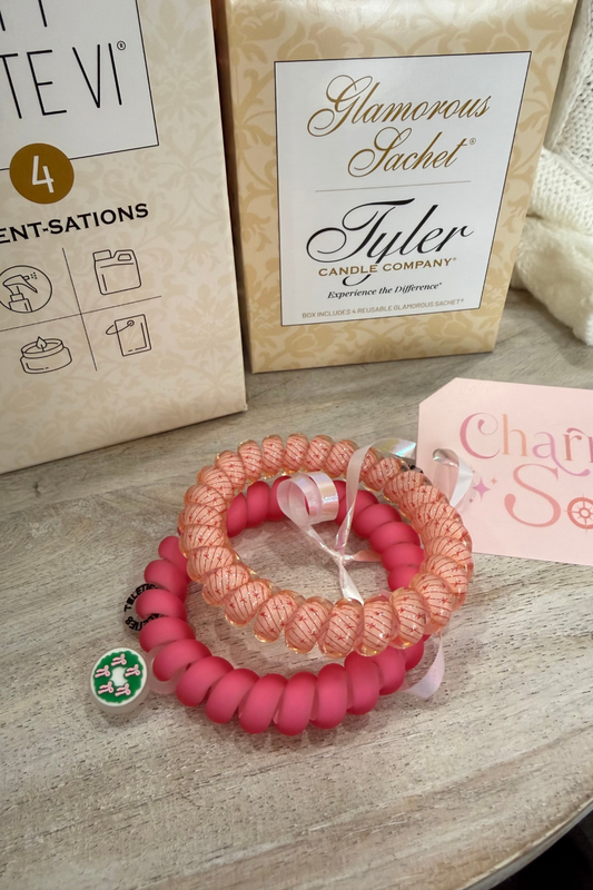 Pink & Red Teletie Set