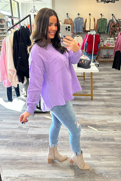 Mixed Up Lavender Top