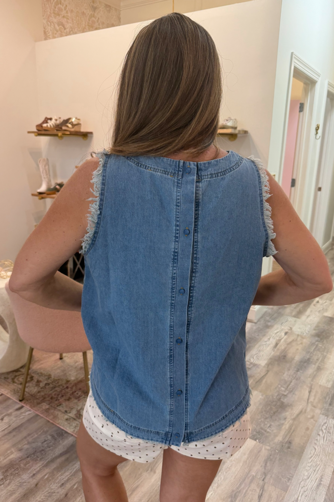Frayed & Free Denim Top