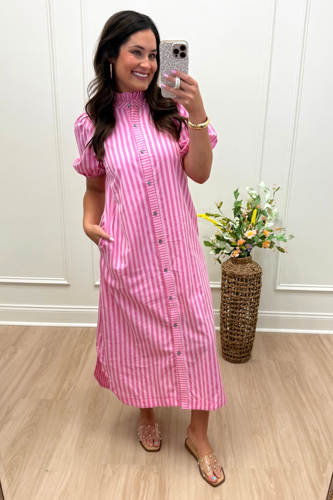 Flirt In Stripes Maxi Dress