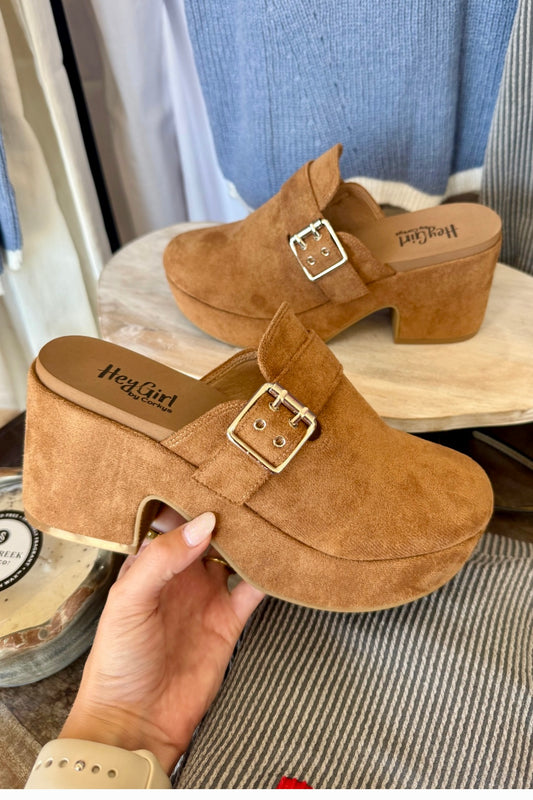 Tell Me More Platform Clogs