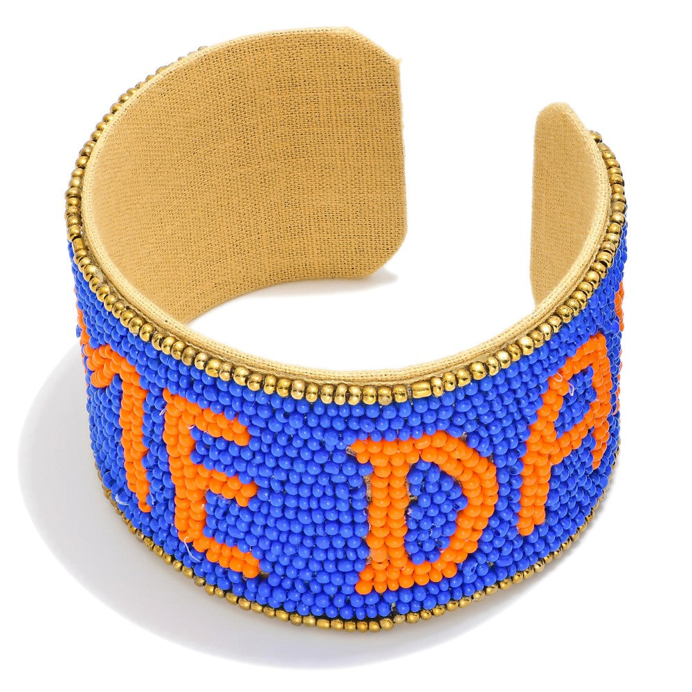 Gameday Seed Beaded Cuff